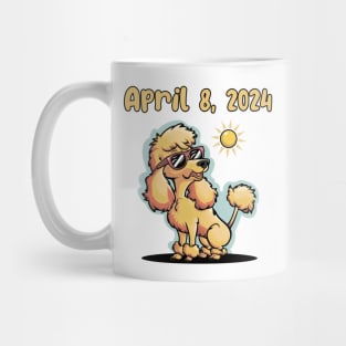 Funny poodle dog in Solar eclipse day Mug